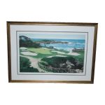 Curtis Strange Signed Ltd Edition 15th at Cypress Point Helen Rundell Artists Proof #25/50