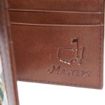 Brown Masters Green Plaid Inlay Slimfold Leather Wallet-Trafalgar of Norwalk-2015 Issue