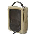 Undated Khaki Augusta National Leather and Canvas Shoe Bag