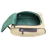 Undated Khaki Augusta National Leather and Canvas Shoe Bag