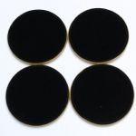 Set of Four Green and Yellow Genuine Leather Trafalgar Undated Coasters