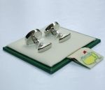 Masters Undated Silver Mother of Pearl Cuff Links