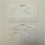 2008 Masters Lunch on Green Menu