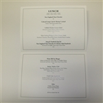 2012 Masters Lunch on Green Menu