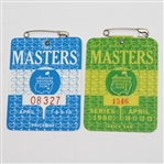 1980 and 1983 Masters Tournament Badges - Seve Winner