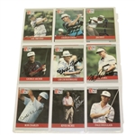 Lot of Ninety-Six 1991 Pro-Set Signed Golf Cards JSA COA