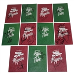 Lot of Eleven Signed Disneys Palm Golf Course Scorecards - Mark Brooks Collection JSA COA