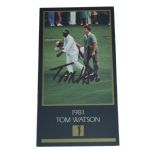 Tom Watson Signed Masters GSV Card JSA COA