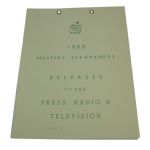 1966 Masters Tournament Press Release Booklet