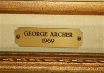 George Archer Original Oil Painting Hung at Green Jacket Restaurant In Augusta
