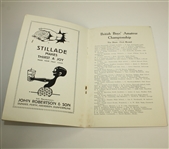 1933 British Boys Open Golf Championship Souvenir Program - Carnoustie