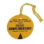 1966 Open Amateur Golf Championship Complimentary Badge #7