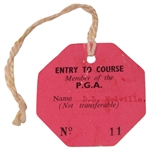 1957 Ryder Cup PGA Member Ticket #11 - Lindrick GC - D.L. Melville