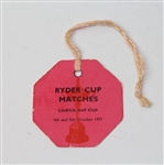 1957 Ryder Cup PGA Member Ticket #11 - Lindrick GC - D.L. Melville