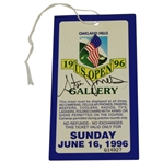 Champion Steve Jones Signed 1996 US Open Sunday Mint Unused Ticket JSA COA