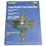 1977 Ryder Cup at Royal Lytham Program Multi-Signed - Nicklaus, Watson, others JSA COA