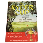 1961 Ryder Cup at Royal Lytham & St. Annes Golf Club Program-Arnold Palmers 1st Event
