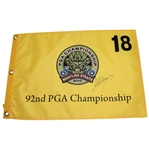 Martin Kaymer Signed 2010 PGA Championship at Whistling Straits Flag JSA COA