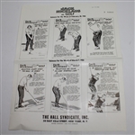 Lot of Five 'Jack Nicklaus on Golf' Editor Pre-Production Proof Sheets - 1966