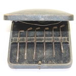 Six Sterling Turn of the Century Golf Club Martini Olive Picks with Original Display Box