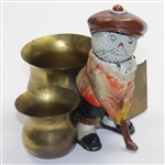 Vintage Dunlop Man Standing with Cigarette & Matchbook Holder with Ash Tray - One Piece