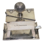 Electro Plate Vintage Cigarette Holder/Ash Tray with L. H. Shipman Stamping