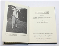 Dr. A. Mackenzie 1987 Reprint 'Golf Architecture' Book - Mark Brooks Collection