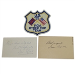 1955 Ryder Cup US Team Crest Patch with Snead and Rees Cuts JSA COA