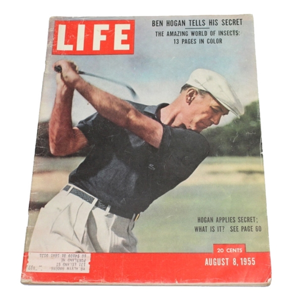 1955 LIFE Oversized Magazine - Ben Hogan on Cover - August 8th - This is my Secret