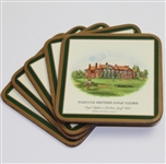 Lot of Five Classic British Golf Club Coasters with Box - Pimperrel