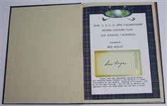 1948 US Open at Rivera CC Hard Bound Program with Ben Hogan Cut JSA COA