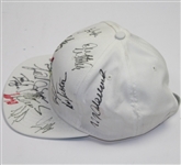 Masters Undated White Hat Multi-Signed by 18 Golfers - Woods, Nicklaus, etc JSA COA