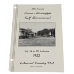 1952 Trans-Mississippi Tournament at Lakewood County Club Program