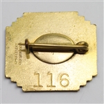 1940 Amateur Public Links Contestant Badge #116 - Detroit