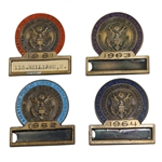 1961, 1962, 1963, & 1964 Amateur Public Links Contestant Badges