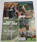 Lot of Seven Unsigned Famous Magazines - Woods, Nicklaus, and Mickelson
