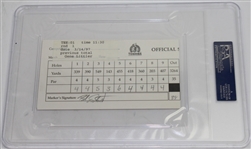 Lot of Three PSA Slabbed Official Scorecards - Gene Littler, David Duval, & Charles Coody