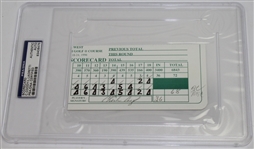 Lot of Three PSA Slabbed Official Scorecards - Gene Littler, David Duval, & Charles Coody