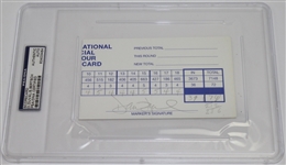 Lot of Three PSA Slabbed Official Scorecards - Gene Littler, David Duval, & Charles Coody