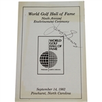 Julius Boros Signed 1982 World Golf HoF Ceremony Pamphlet JSA COA