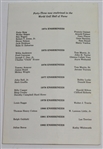 Julius Boros Signed 1982 World Golf HoF Ceremony Pamphlet JSA COA