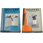 Vintage Lot of Two 1930 Golfers Magazine with Paul Runyan and Tommy Armour on Covers