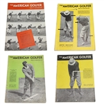 Vintage Lot of Four 1932 The American Golfer Magazines - Shute, Armour(x2), & Sarazen on Covers