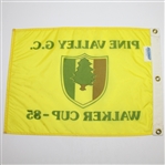 1985 Walker Cup at Pine Valley Golf Club Course Flown Flag - Rare