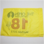 Phil Mickelson Signed 2013 British Open at Muirfield Flag JSA COA