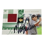 Matt Kuchar Signed Upper Deck Fairway Fabrics Golf Card JSA COA