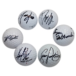 Lot of 6 Signed Golf Balls - Na, Finau, Stenson, Lee, Piercy, & DeChambeau JSa COA