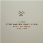 Pine Valley Golf Club Lenox Father-Son Tournament Plate - 4th Hole
