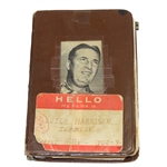 E.J. "Dutch" Harrison Personal Address Book - Crosby, Hogan, Hope, and many more!