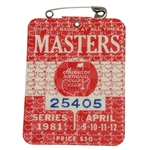 1981 Masters Badge #25405 - Tom Watson Winner